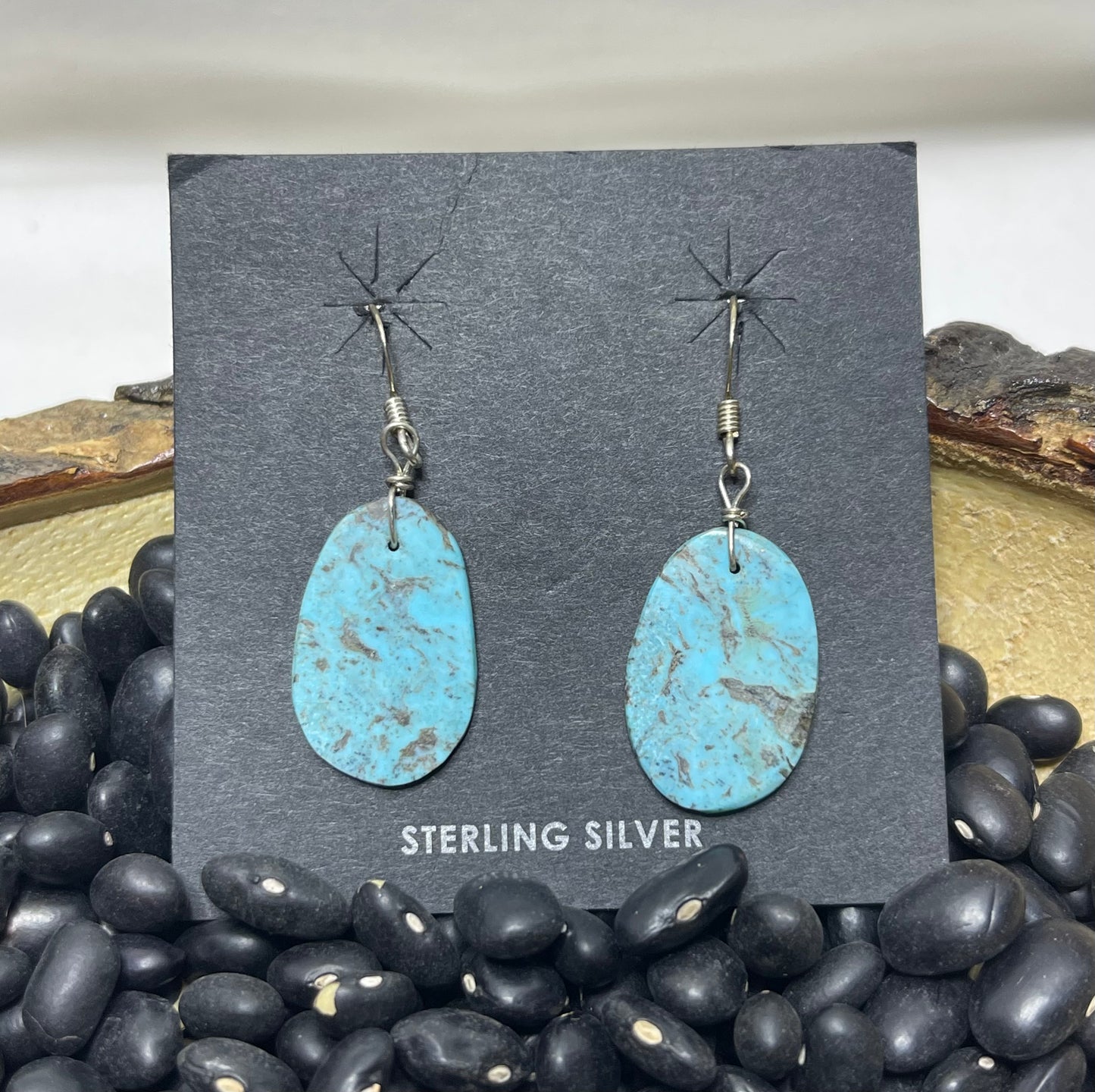 Turquoise Slab Earrings