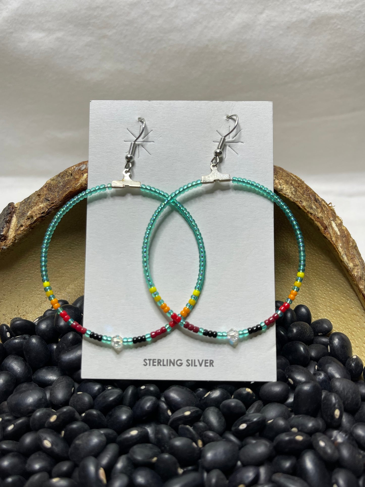 Beaded Hoop Earring