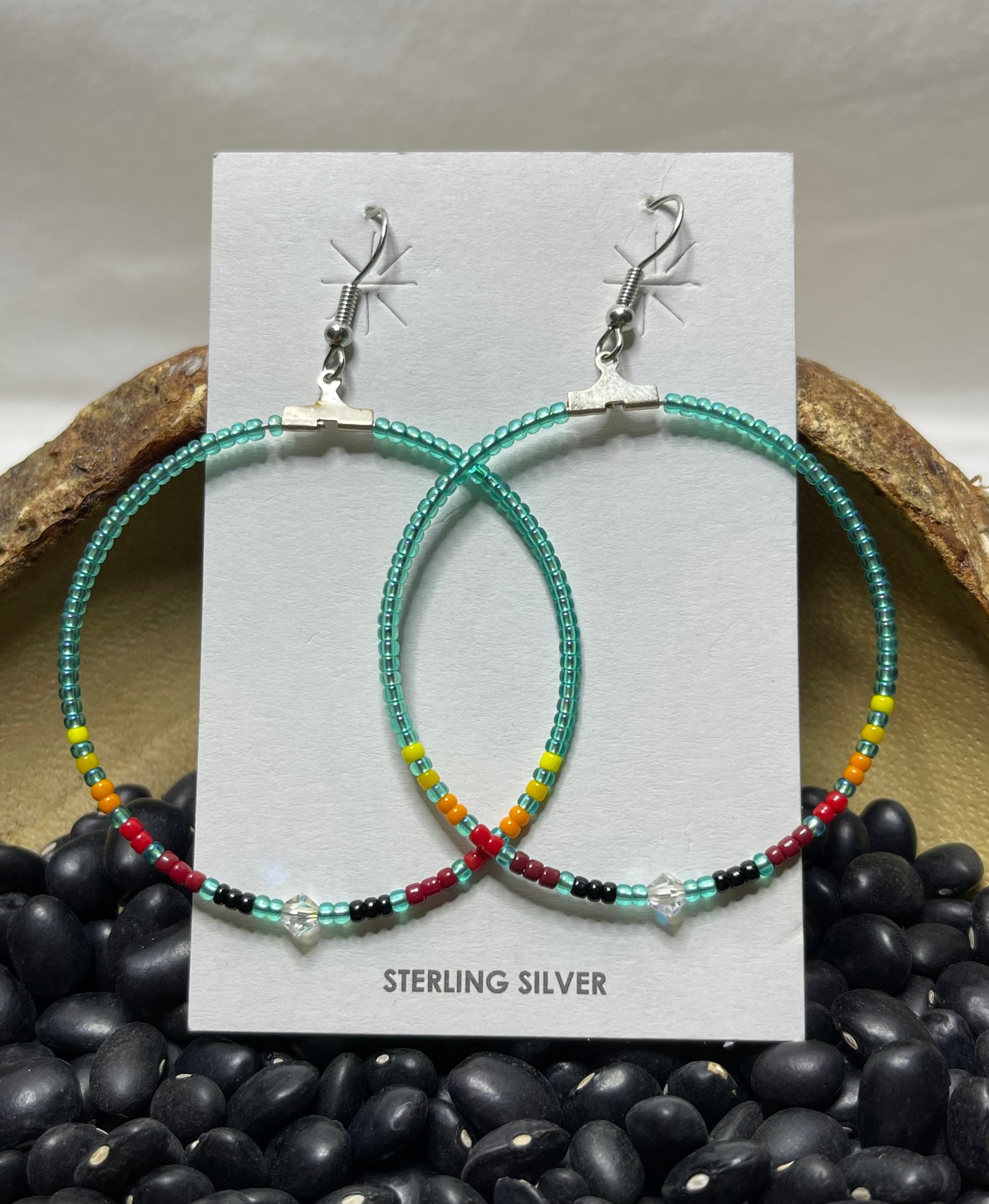 Beaded Hoop Earring