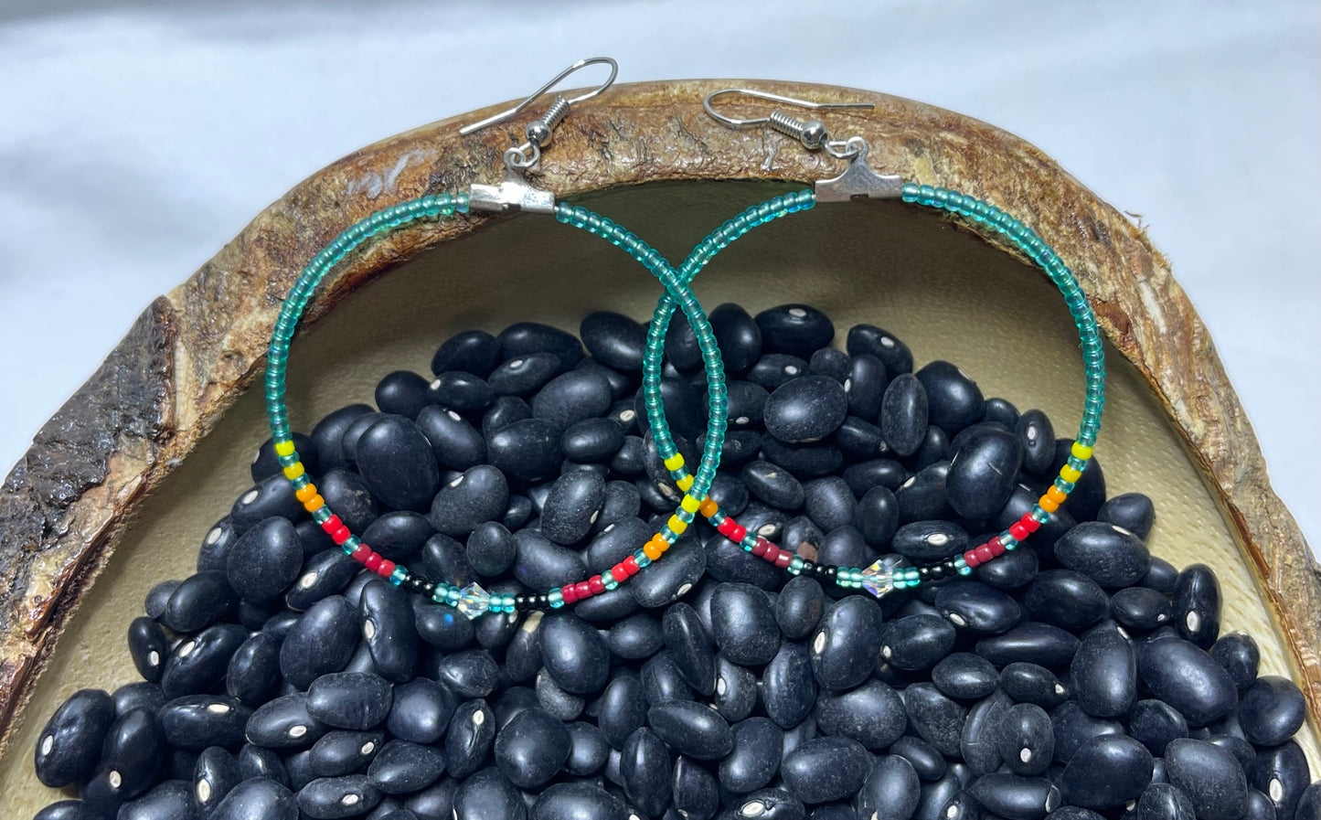 Beaded Hoop Earring