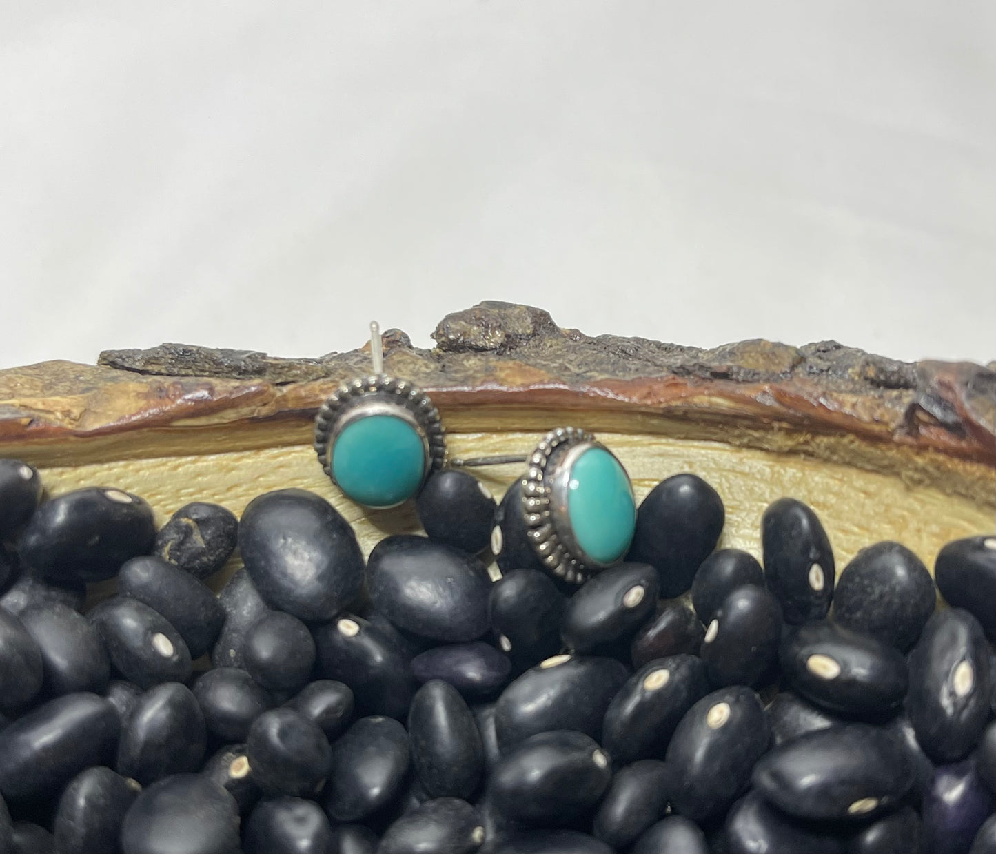 Small Oval Turquoise Stud Earrings