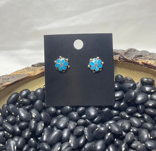 Turquoise Flower Earrings