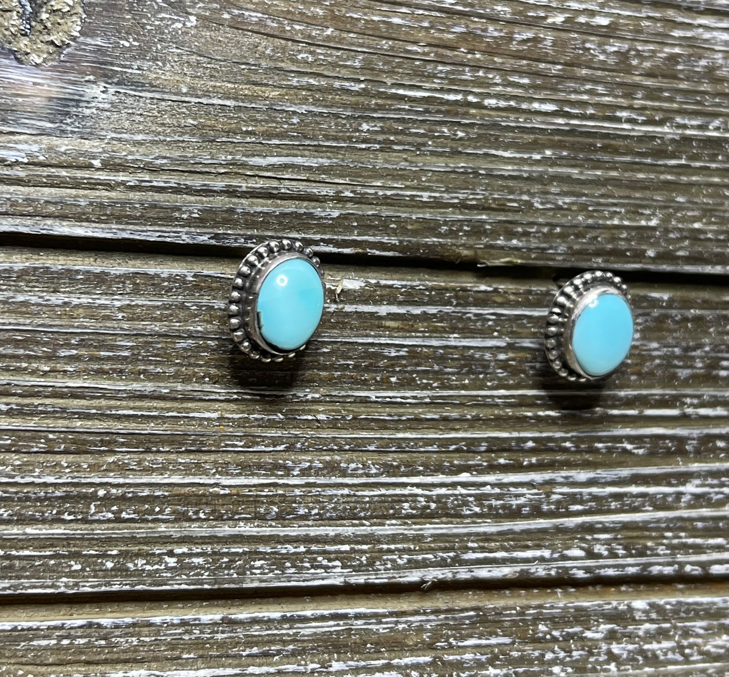 Small Oval Turquoise Stud Earring