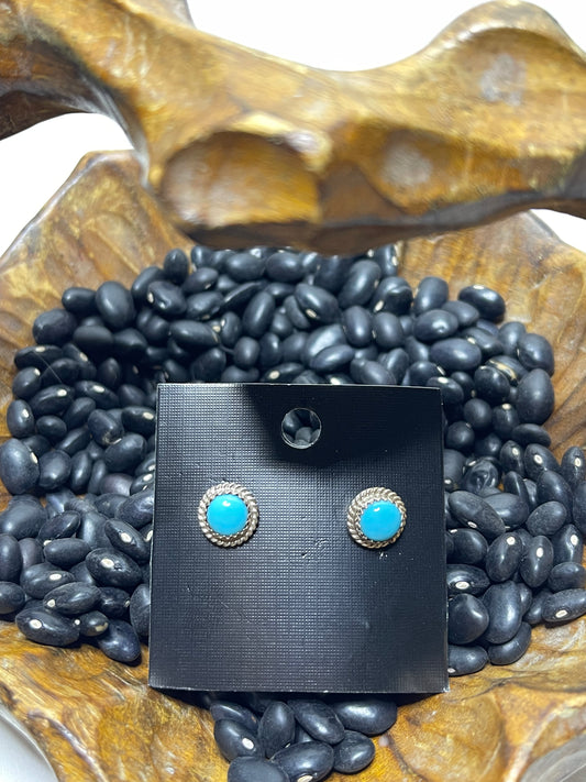 Small Oval Turquoise Stud