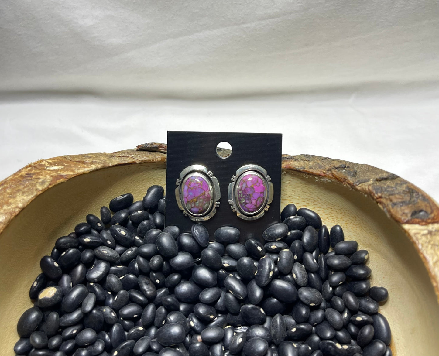 Purple Spiny Stud Earrings