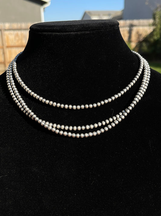 4mm Pearls 16" Necklace with Adjustable Clamp