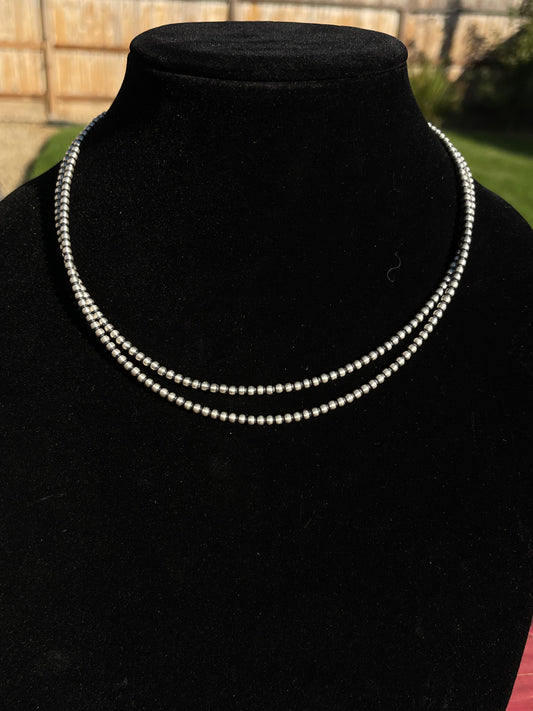 3mm Pearls 16" Necklace With Adjustable Clamp