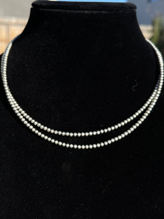 3mm Pearls 16" Necklace With No Adjustable Clamp