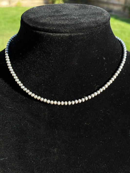 4mm Pearls 16" Necklace With No Adjustable Clamp