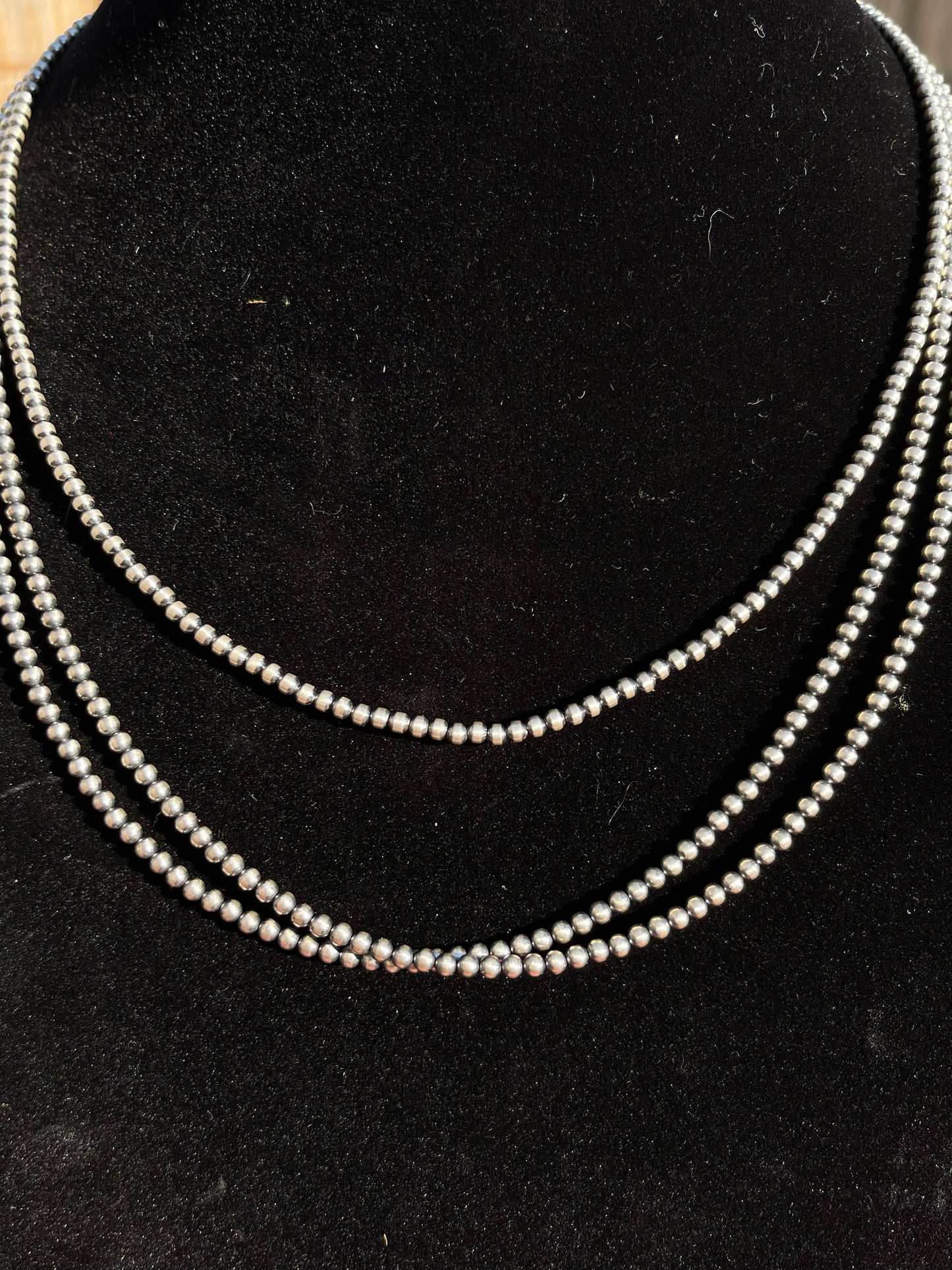 3mm Pearls 20" Necklace With Adjustable Clamp