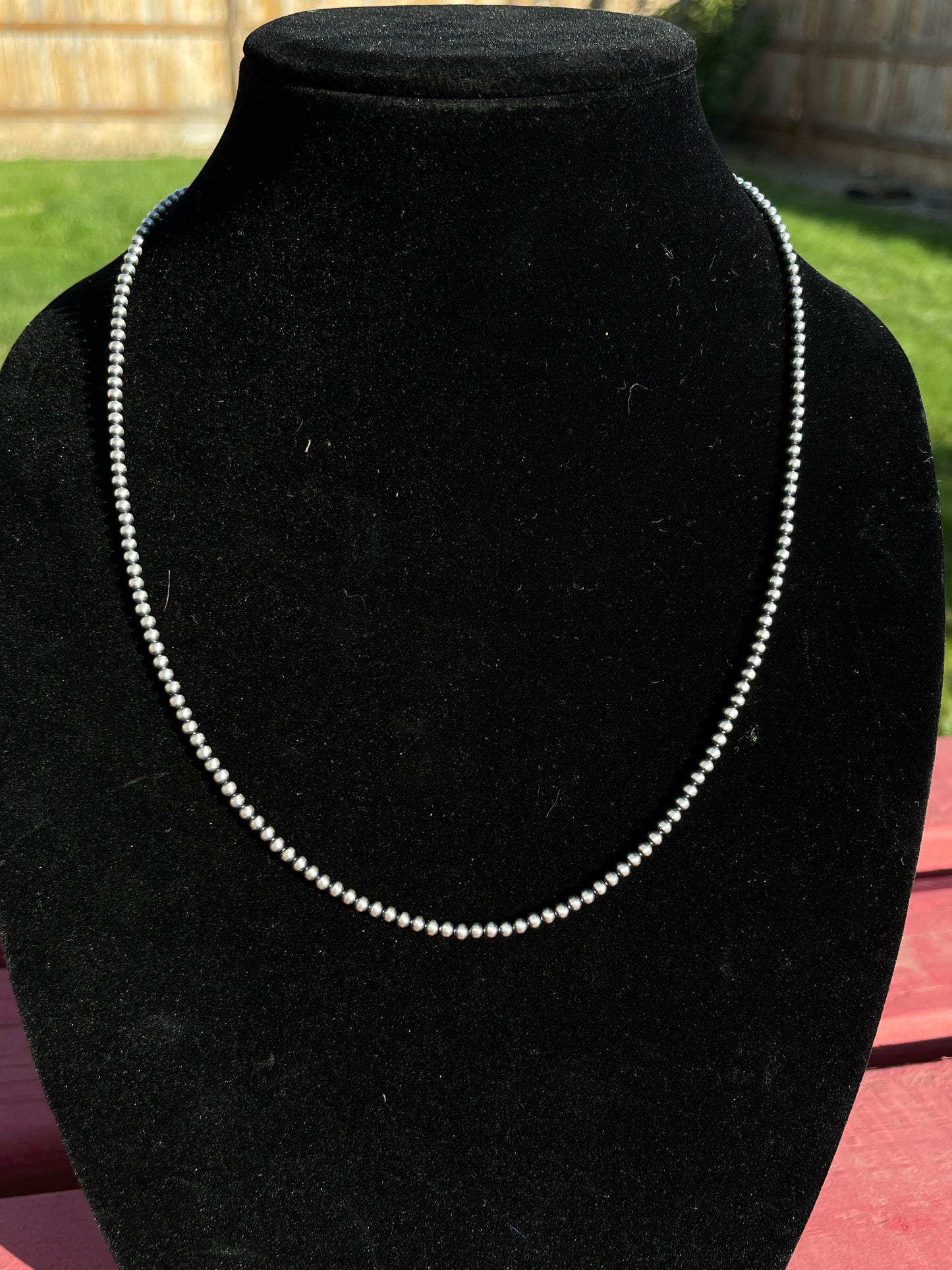 3mm Pearls 20" Necklace With Adjustable Clamp