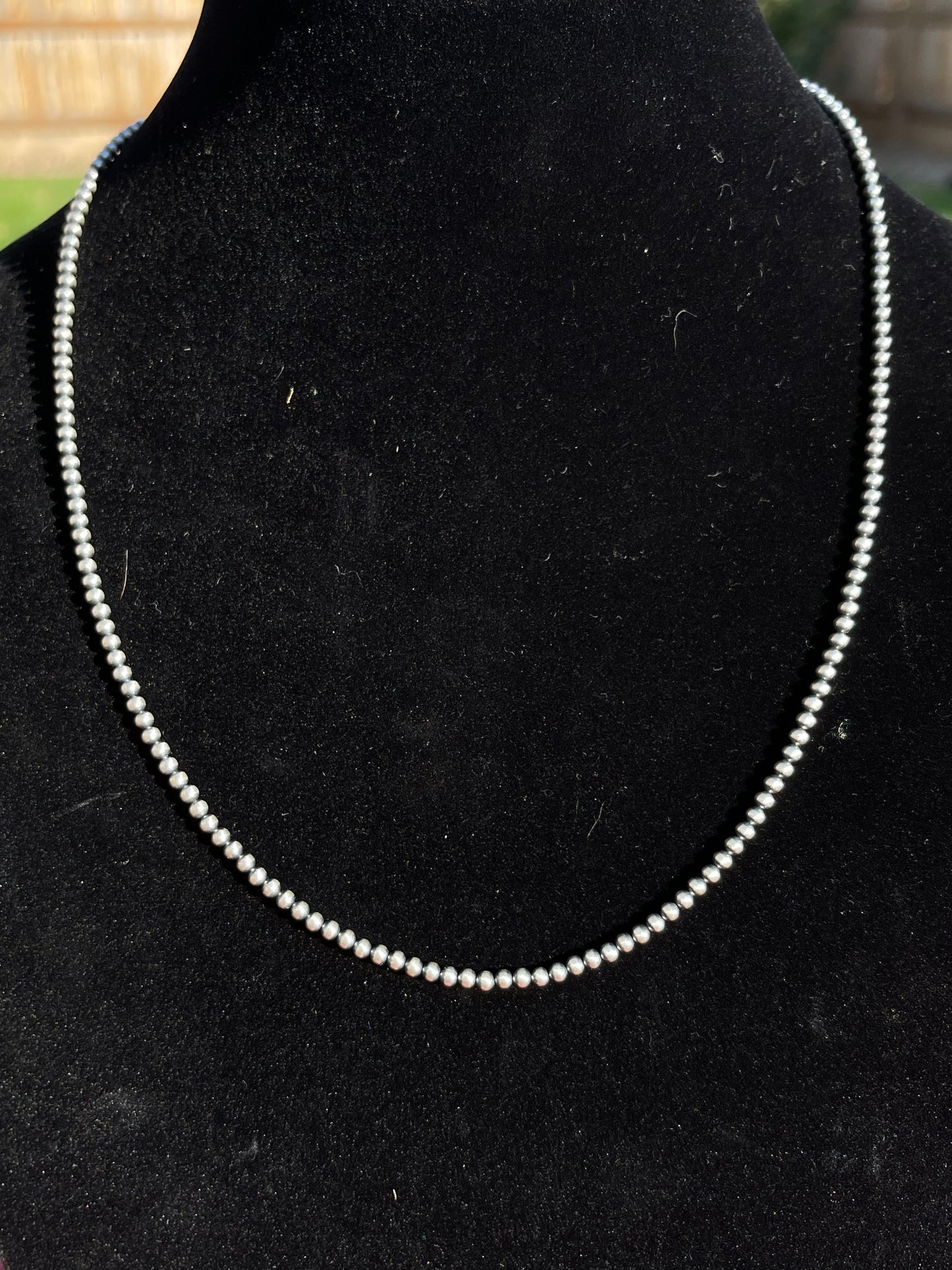 3mm Pearls 20" Necklace With Adjustable Clamp