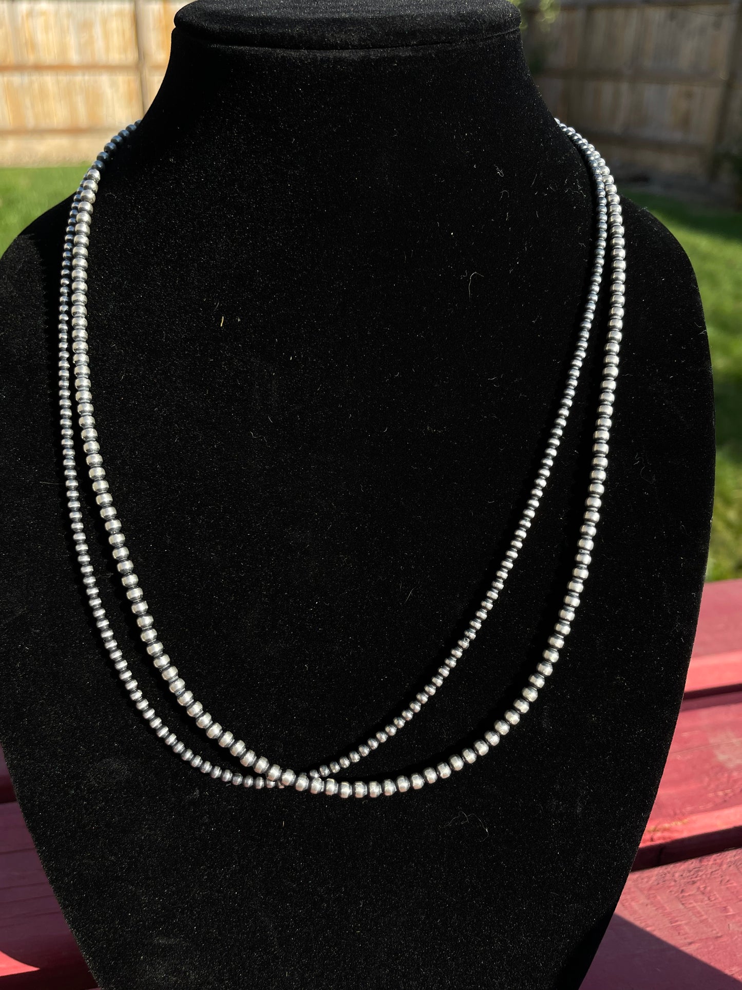 3mm navajo pearls 24 Necklace