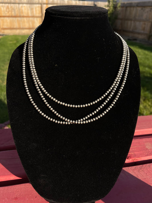 4mm Pearls 20" necklace with Adjustable Clamp