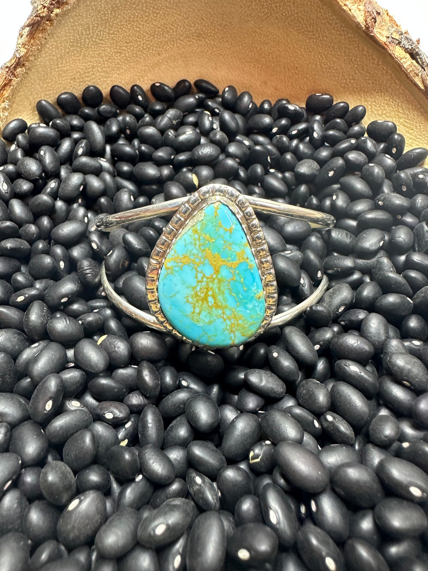 Turquoise Single Stone Cuff Bracelet