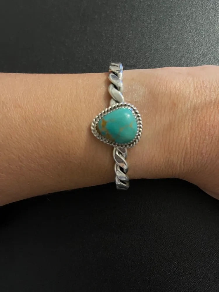 Turquoise Single Stone Rope Bracelet